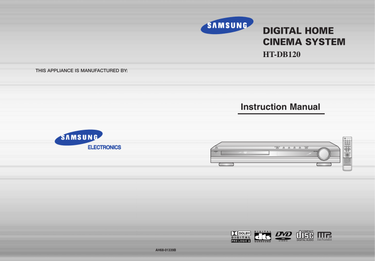 Samsung HT-DB120, AH68-01339B User's manual Samsung HT-DB120, AH68-01339B User's manual