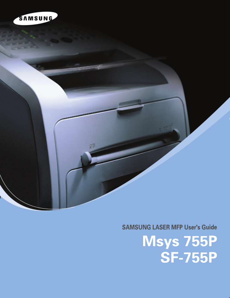 Samsung CF-755P, SF-755P User manual Samsung CF-755P, SF-755P User manual