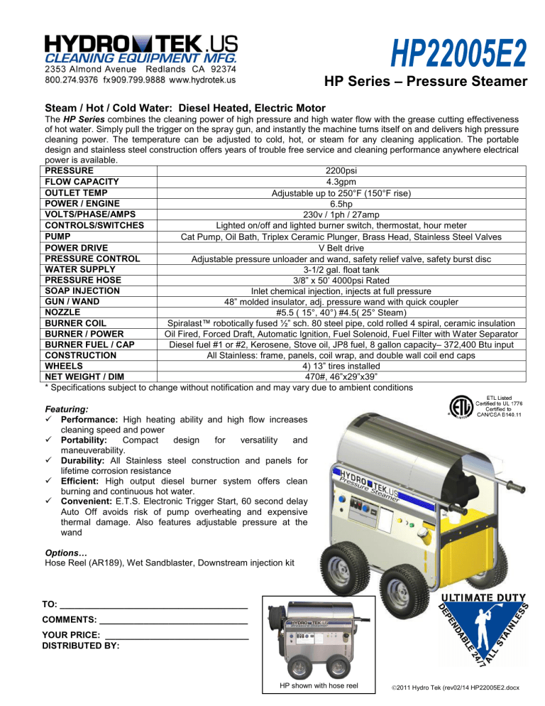 tek sheet - American Cleaning Systems tek sheet - American Cleaning Systems