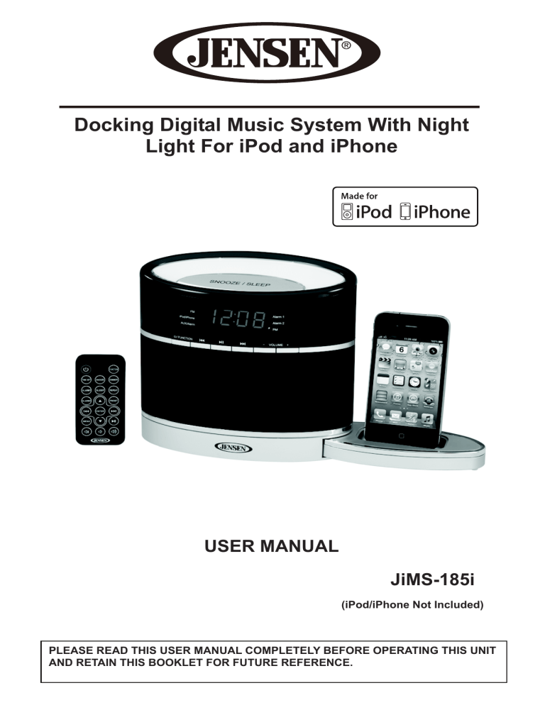 Docking Digital Music System With Night Light For Docking Digital Music System With Night Light For
