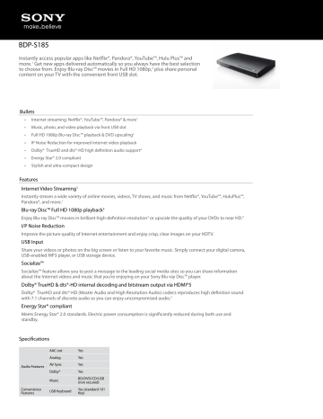 BDP-S185 BDP-S185