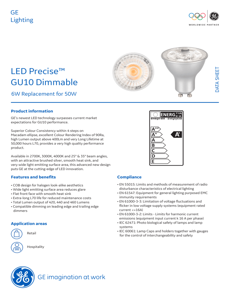LED Precise™ GU10 Dimmable LED Precise™ GU10 Dimmable