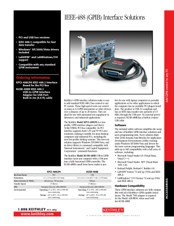 IEEE-488 (GPIB) Interface Solutions IEEE-488 (GPIB) Interface Solutions