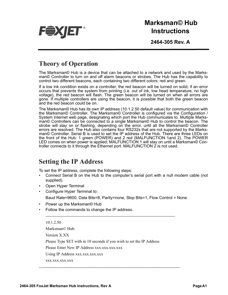 marksman hub instructions, 2464305 rev a marksman hub instructions, 2464305 rev a