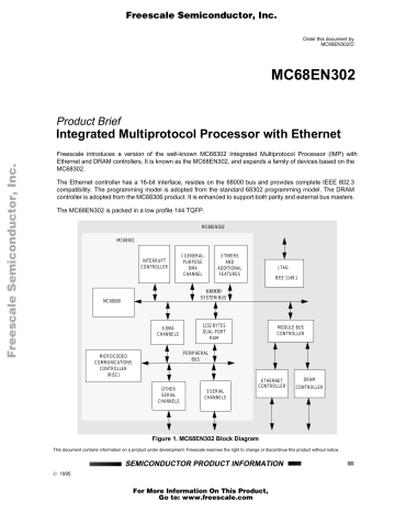 MC68EN360CZP25L - Freescale Semiconductor | Manualzz