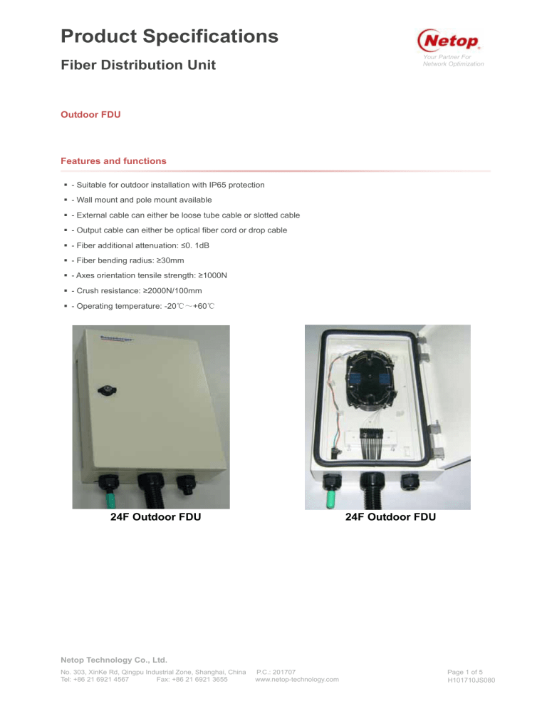 Product Specifications Product Specifications