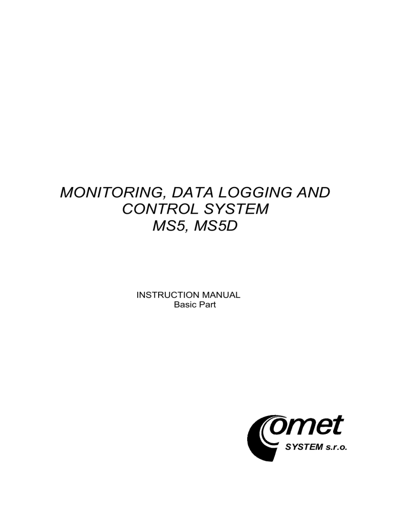 monitoring, data logging and control system ms5 monitoring, data logging and control system ms5