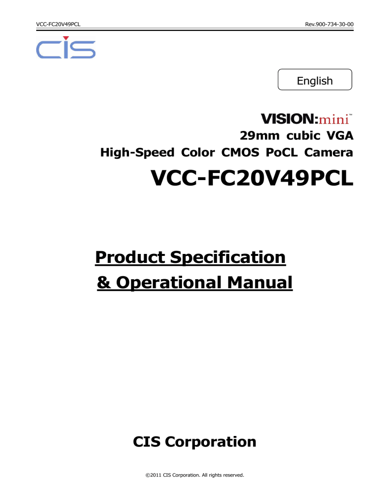 VCC-FC20V49PCL VCC-FC20V49PCL