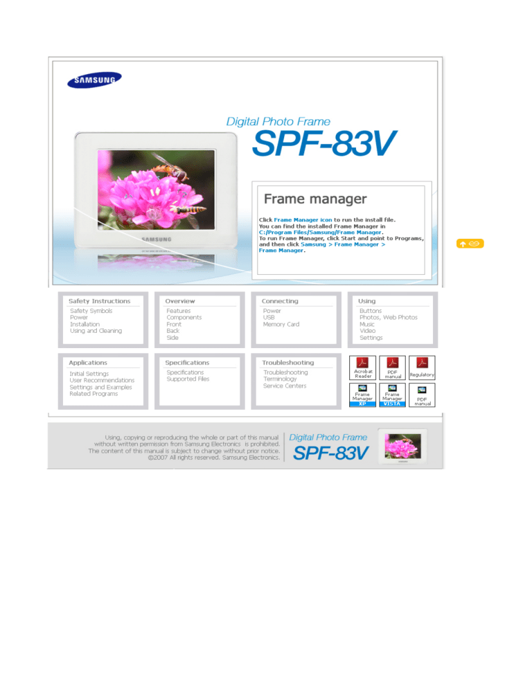 Samsung SPF-83V User manual Samsung SPF-83V User manual