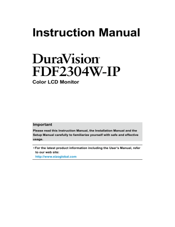 Eizo FDF2304W-IP Owner Manual | Manualzz Eizo FDF2304W-IP Owner Manual | Manualzz