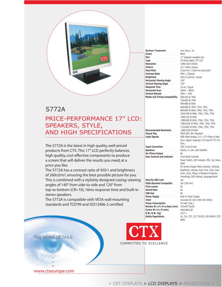 S964A Product Information S964A Product Information