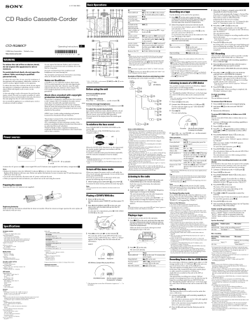 CD Radio Cassette-Corder | Manualzz CD Radio Cassette-Corder | Manualzz