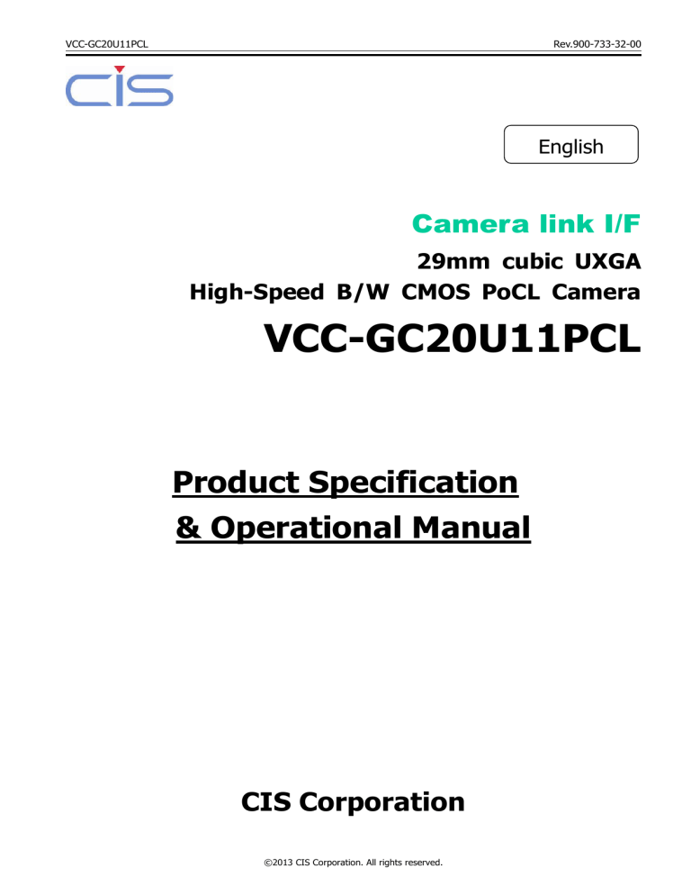VCC-GC20U11PCL VCC-GC20U11PCL