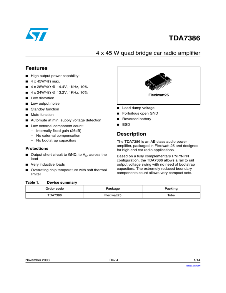 TDA7386 TDA7386