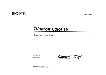 Sony KV-35V68 Direct View Large Screen Television Owner's Manual | Manualzz