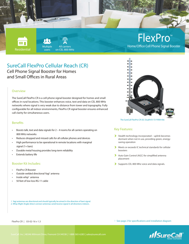 FlexPro CR Canada Data Sheet FlexPro CR Canada Data Sheet