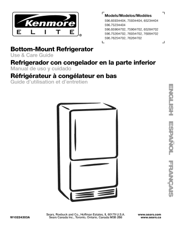 Kenmore Elite Bottom Mount Refrigerator Owner S Manual Manualzz