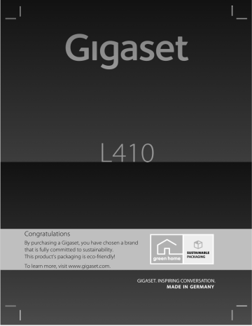 Gigaset L410 User guide | Manualzz