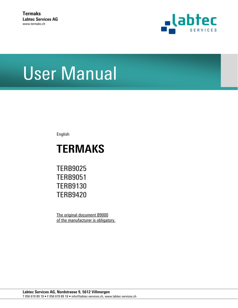 User Manual - Labtec Services AG User Manual - Labtec Services AG