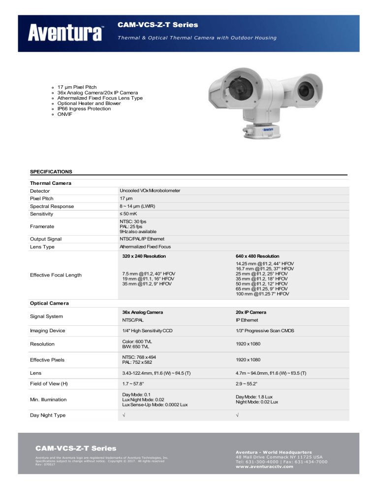 CAM-VCS-ZT Series CAM-VCS-ZT Series CAM-VCS-ZT Series CAM-VCS-ZT Series