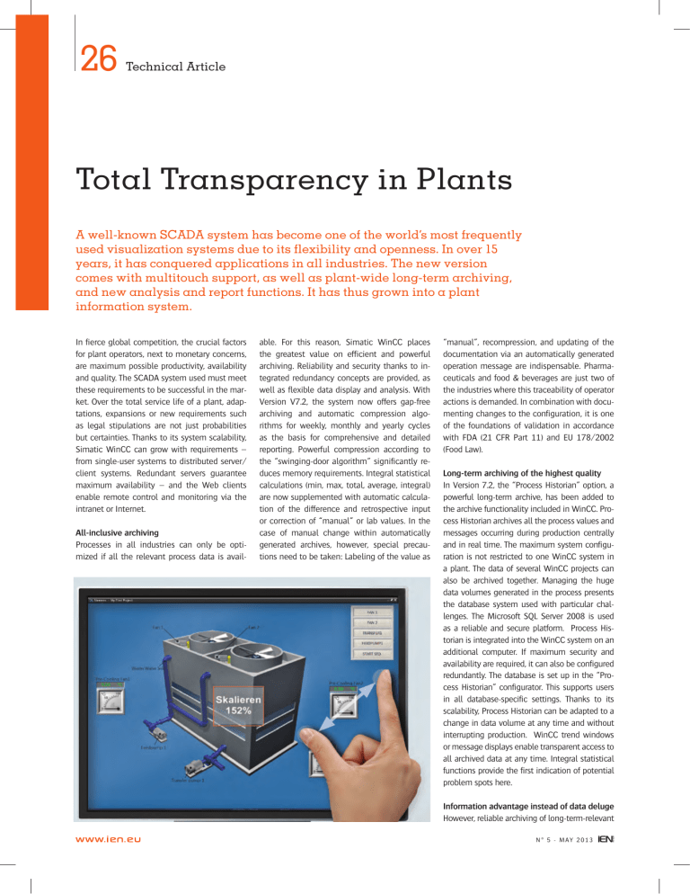 Total Transparency in Plants Total Transparency in Plants
