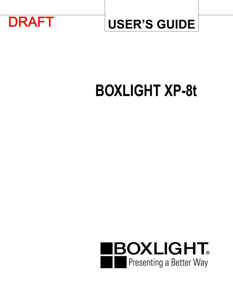 XP-8t - Boxlight Mimio XP-8t - Boxlight Mimio