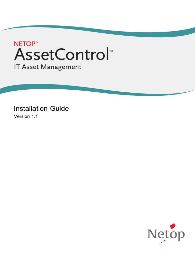 Netop Asset Agent Netop Asset Agent