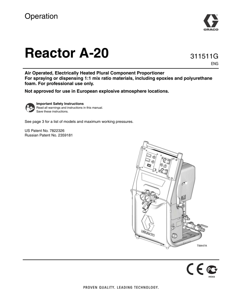 311511G -Reactor A-20 Operation, English 311511G -Reactor A-20 Operation, English