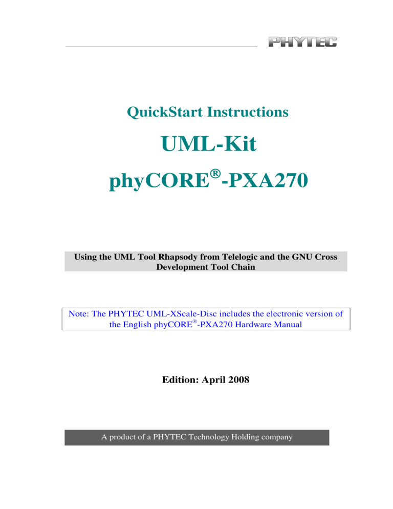 UML-Kit - PHYTEC UML-Kit - PHYTEC