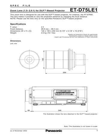 ET-D75LE1 - SPECTRAtech ET-D75LE1 - SPECTRAtech