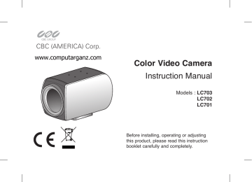 Color Video Camera Instruction Manual Color Video Camera Instruction Manual