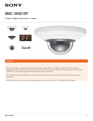 SNC-DH210T Brochure SNC-DH210T Brochure