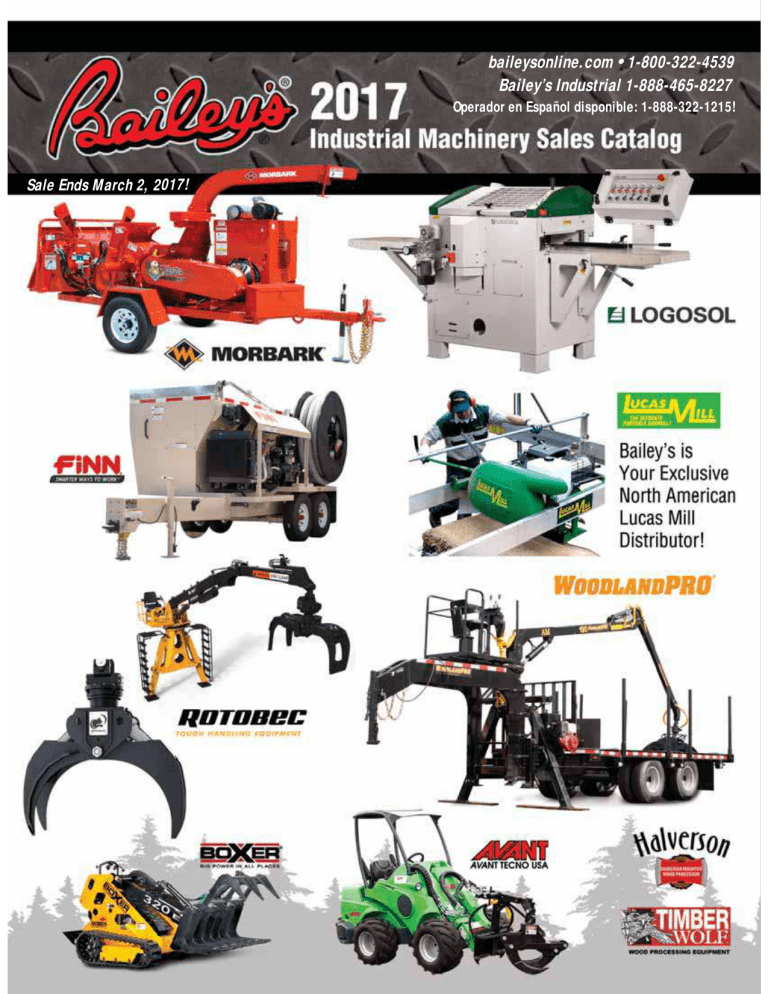 baileysonline.com • 1-800-322-4539 Bailey`s Industrial 1-888 baileysonline.com • 1-800-322-4539 Bailey`s Industrial 1-888