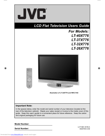 JVC LT40X776 - LCD Flat Panel Television User manual | Manualzz JVC LT40X776 - LCD Flat Panel Television User manual | Manualzz