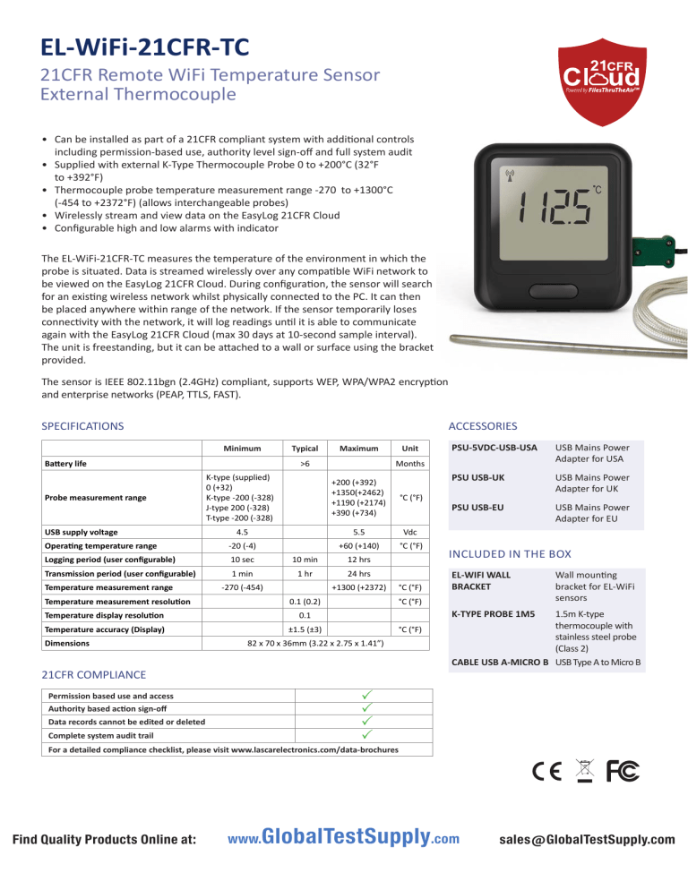 datasheet - Global Test Supply datasheet - Global Test Supply