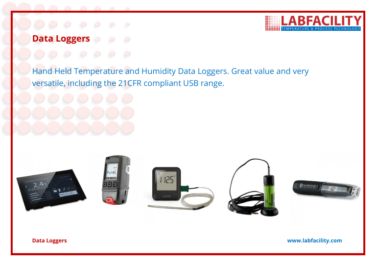 Data Loggers - Labfacility Data Loggers - Labfacility