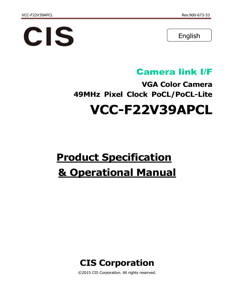 VCC-F22V39APCL VCC-F22V39APCL