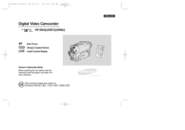 Digital Video Camcorder - DLSCRIB Digital Video Camcorder - DLSCRIB
