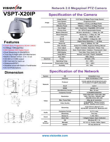 VSPT-X20IP - hd sdi camera, outdoor dome camera, megapixel ip VSPT-X20IP - hd sdi camera, outdoor dome camera, megapixel ip