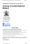 Boulter Buderus Camray 5 Combi Installation &amp; Maintenance Manual