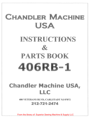 Chandler 406RB-1 Instruction Manual | Manualzz