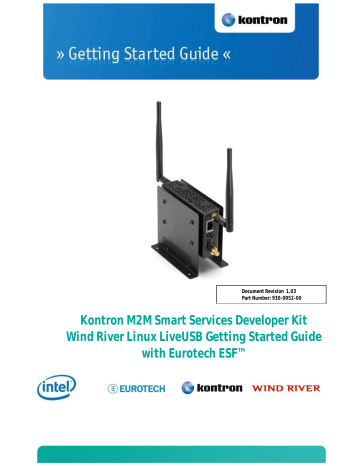 Kontron M2M Smart Service Developer Kit Getting Started Manual | Manualzz