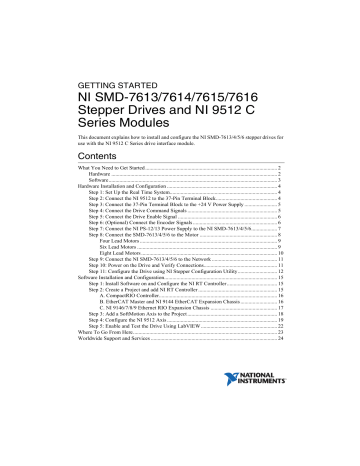 National Instruments NI SMD-7613, NI SMD-7615 Getting Started | Manualzz