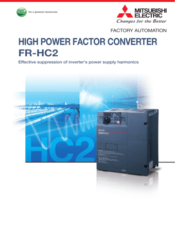 Terminal connection diagram (when using with the FR-A800 series). Mitsubishi Electric FR-HC2-7.5K | Manualzz