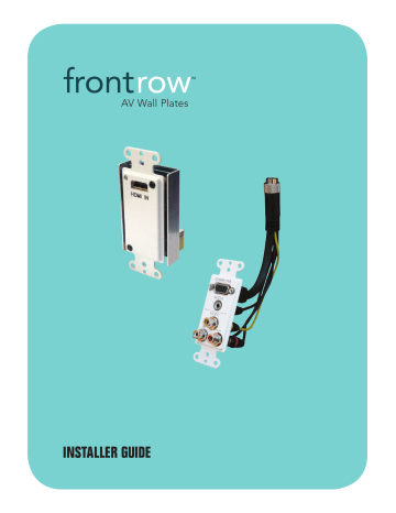 FrontRow WP-PC Installer's Manual | Manualzz FrontRow WP-PC Installer's Manual | Manualzz