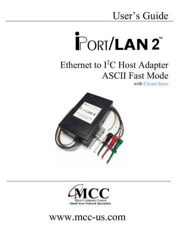 MCC iPort/LAN 2 User Manual | Manualzz