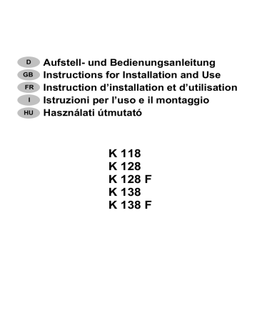 Wamsler K F K K K K Instruction Manual