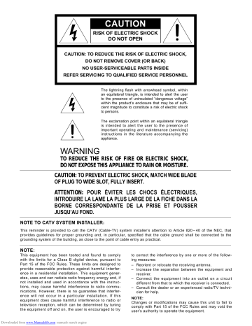 Marantz cr 2020 Owner Manual | Manualzz