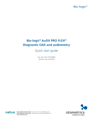 natus Otometrics Bio-logic AuDX PRO FLEX Quick Start Manual | Manualzz natus Otometrics Bio-logic AuDX PRO FLEX Quick Start Manual | Manualzz