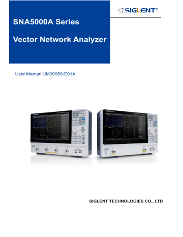 Siglent SNA5000A Vector Network Analyzer Manual | Manualzz Siglent SNA5000A Vector Network Analyzer Manual | Manualzz